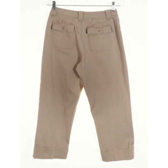 Rafaella Womens Khaki Cropped Pants Size 6 Cotton/Spandex Blend With Pockets & B - Picture 8 of 11